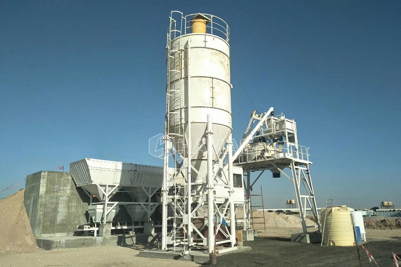 This is a concrete batching plant in Kuwait erected in 2017. It was designed for supplying the concrete to the precast concrete product. In order to get a better mixed concrete, we recommend our client with this concrete mixing plant with planetary co