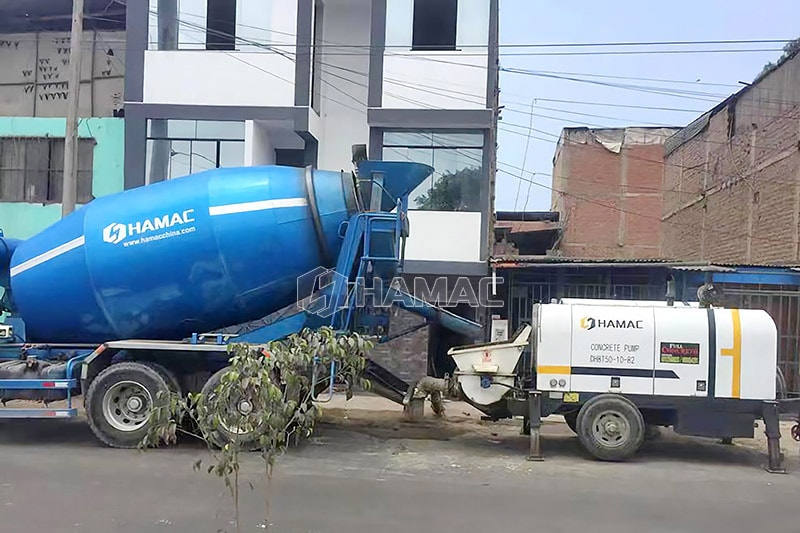 This DHBT50 trailer type diesel concrete pump was shipped to Callao, Peru in 2017. Our client took this concrete pump to work almost every day at different construction sites, including residential houses, workshop, school playgrounds, roads, and othe