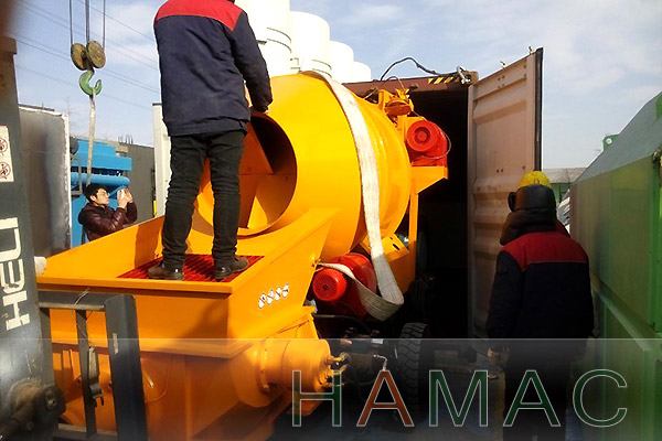 Concrete mixer with pump delivered to Saudi Arabia