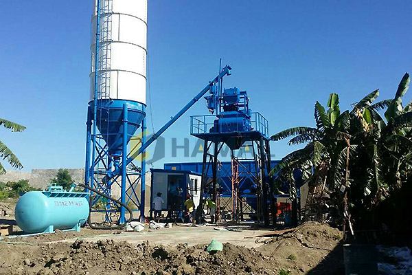 HZS35 Small Concrete Batching Plant was exported to Indonesia.For different mixing plants equipped with different concrete mixer, this is up to your needs. Then, according to your needs, we will tailor a plan for you.