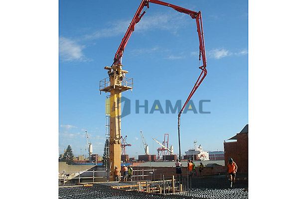 This concrete placing boom is purchased by a company in Malaysia but headquarter in Australia. After visiting several famous brands in China, finally they choose HAMAC as their supplier because they checked our factory and see our production procedure