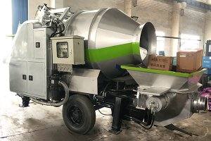 Our DHBT15 diesel engine concrete mixer with pump is a versatile equipment combined with concrete mixing system and concrete delivery system, the diesel engine is WEICHAI DUETZ, the main hydraulic pump is KAWASAKI and the PLC is SIEMENS, thus ensure t