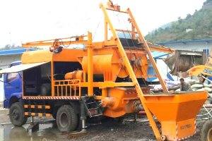 Electric Concrete Mixer Pump is a very useful machine which definitely combines the features of traditional concrete pump and concrete mixer together. It can reach the function of feeding, blending, mixing and pumping First the pump gets into the mixi